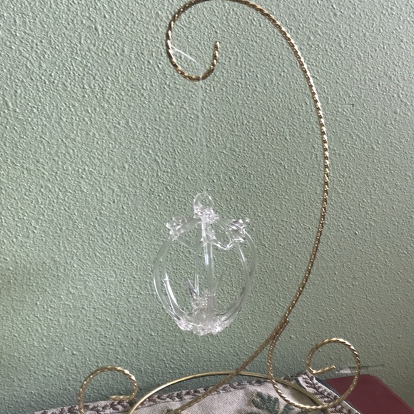 Hand Blown Glass Bird Cage Ornament - Picture 6 of 7